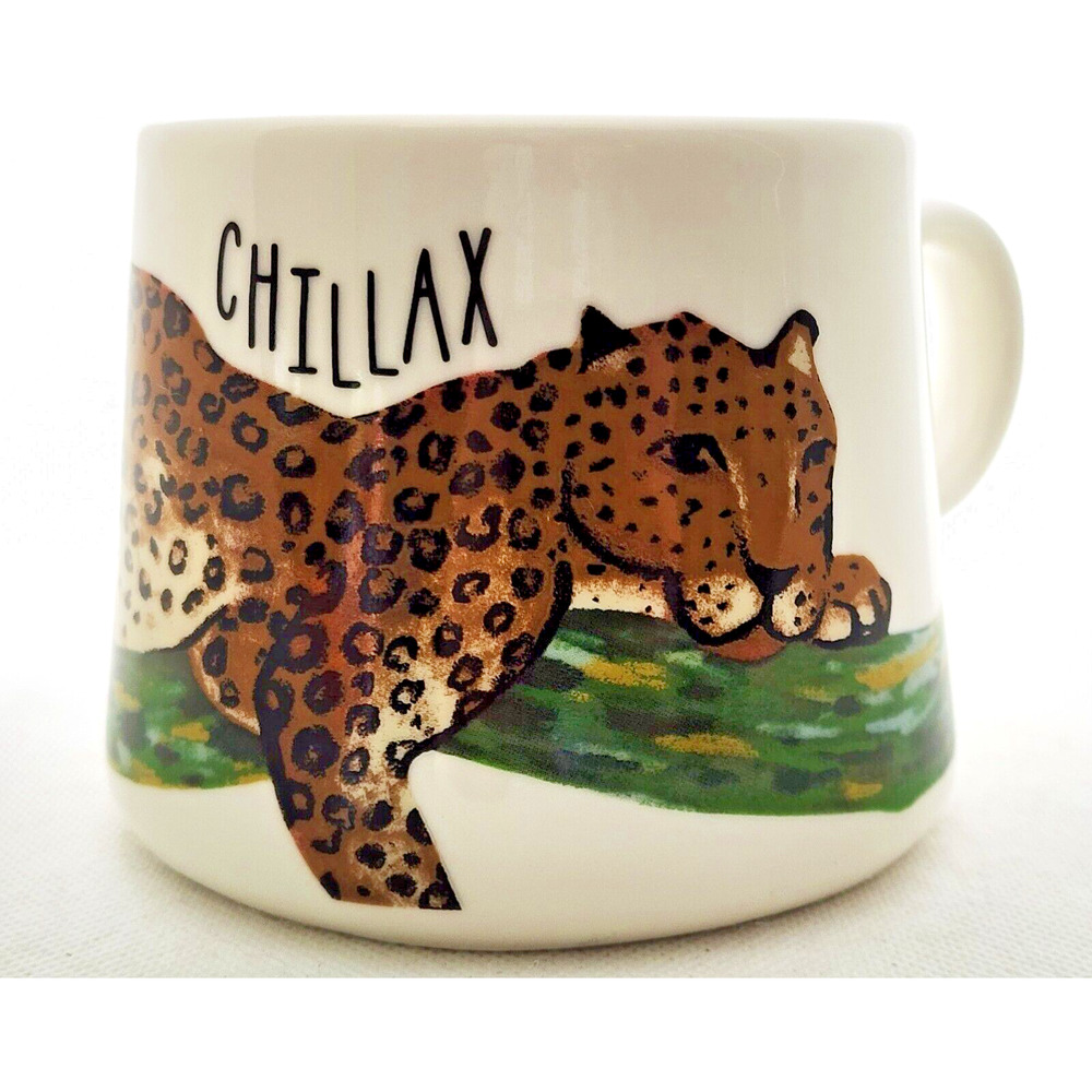 Mug/Cup-Chillax-Opal House-Porcelain-Cheetah-Holds 2 Cups (16 oz)